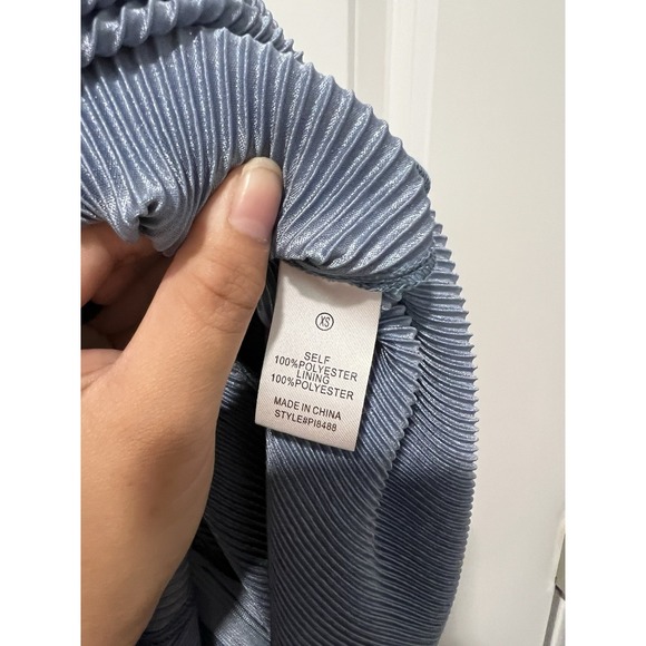 Fashion Nova Paulina Plisse Romper - Dusty Blue - Size‎ XS - NWT - Picture 6 of 6